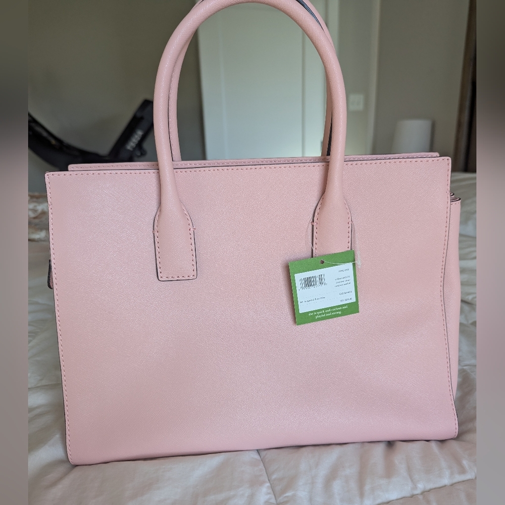Kate Spade Light Pink Purse With Zipper And Optional Strap - Picture 3 of 5